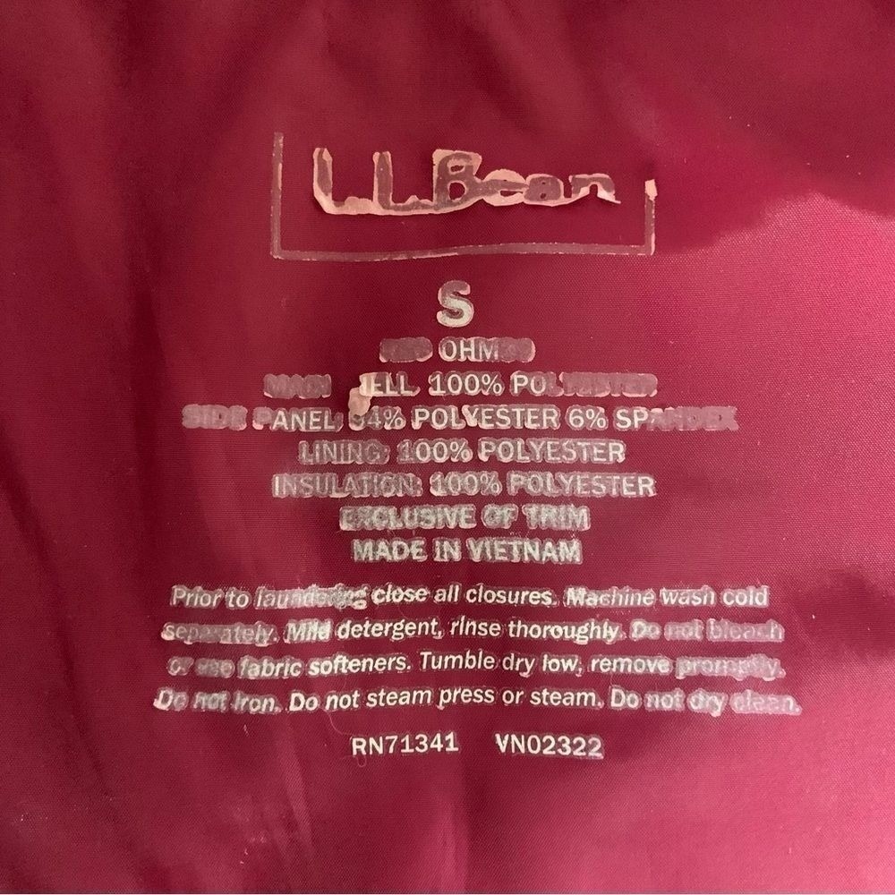 L.L. BEAN Women's Quilted Thinsulate Full Zip Fitness Vest Size Small - Picture 7 of 10